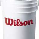 WILSON Sporting Goods Ball Bucket with Lid, White