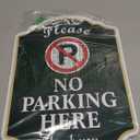 Please No Parking Here Sign - 2 Pack, 10 x 14 Rust Free Aluminum Private Drive Sign, Weatherproof, Fade Resistant, Easy Mounting.