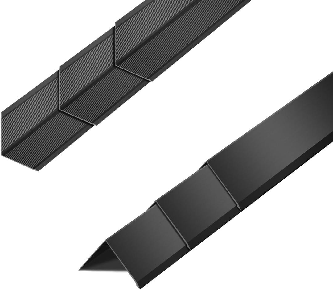 6PCS Black Aluminium Wall Corner Protector Guard 0.8x0.8x48” Corner Trim Molding L Metal Edge Protectors for Walls Corner Guards