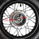 10" Rear Wheel Rim Tire Assembly 12mm Bearing for 50cc 70cc 90cc 110cc Dirt Pit Pro Trail Bike CRF50 DRZ70 PW50 BBR50 TTR50 DRZ50 SSR 3.00-10 80/100-10 1.4x10 (Tire 3.00-10 No Drum Brake)