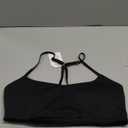 LASLULU Womens Adjustable Spaghetti Straps Sports Bra Sweetheart Neck Wireless Padded Workout Yoga Crop Tops (Large, Black)
