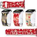Christmas Fall Thanksgiving Band Compatible Apple Watch Winter Print Soft Strap 3 packs Women 38mm 40mm 41mm 42mm 44mm 45mm 46mm 49mm.Jullstar Holiday Seasonal Xmas Snowflake Elf Gnomes Santa Snowman Wristband for series 10 9 8 7 6 5 4 3 2 1 Ultra 2 1