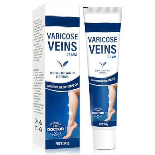 Varicose Veins Treatment for Legs, Varicose Veins Soothing Relief Cream to Improve Circulation, Reduce Swelling & Discomfort Exp 2028/07/15