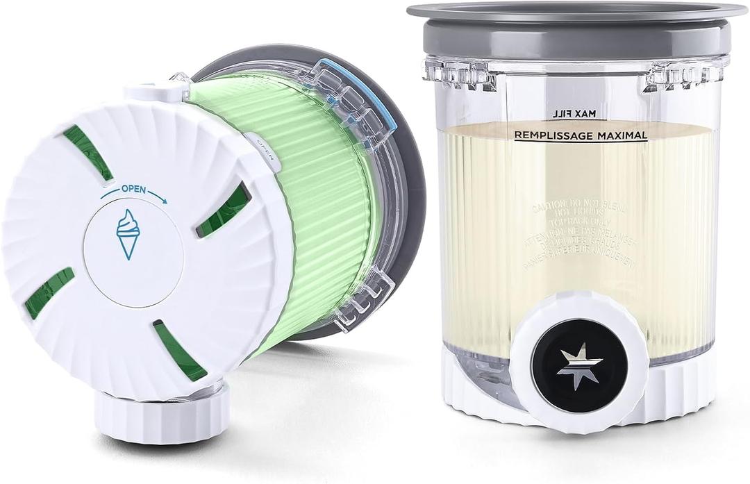 Vione 2pack Swirl CREAMi Pints and Lids Compatible with Ninja Swirl NC700 Series Ice Cream Makers, BPA-Free & Dishwasher Safe