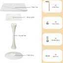 Square Modern Dinning Table 30 inches for 2-4 Bistro Tulip Table with Faux Marble top,Easy Install Construct,no Wobble,Stable Sturdy Metal Frame Diameter 30in*H28.74in(White, 30in)