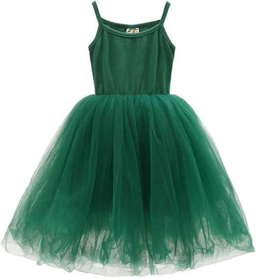 ZINPRETTY Toddler Dress Baby Girls Tutu Playwear Sleeveless Birthday Party Outfit Infant Tulle Sundress Knee Length (3-4T, Black)