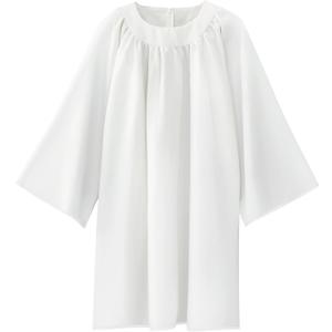 Toulite White Matte Choir Robes Adults Religious Angel Costume for Priest Pope Surplice Baptism Wedding Church, 34"