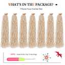Blonde Soft Locs Crochet Hair20In Faux Locs Wavy Braids Hair for Women7Pack | Synthetic,100%Handmade,Quality,Soft,Thick,No smell,True to length,LightWeigh,Easy to install,,Long lasting for months