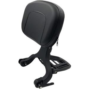 Adjustable Sissy Bar Backrest With Folding Luggage Rack For Harley/Indian/BMW R18/Honda,Black