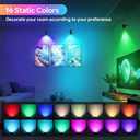 RGBW Spot Lights Indoor, 6W Uplighting 16 Color Changing Uplights Indoor with Remote Control, Plant Spotlight Party Decorative with Base and Stake,1 Pack