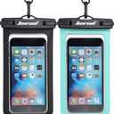 Hiearcool Waterproof Phone Pouch, IPX8 Waterproof Phone Case for iPhone 17/16/15/14 Pro Max, Cell Phone Dry Bag for Beach & Cruise Essentials, Touch Screen, Lanyard Included, 2 Pack (Fits Up to 8.9”)
