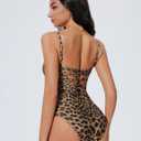 SUUKSESS Women One Piece Tummy Control Swimsuit Crisscross Backless Bathing Suit (S)