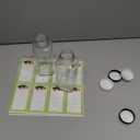 Brajttt Glass Juice Bottles with Lids, 12 OZ Juicing Bottles Reusable Glass, Set of 12 Square Beverage Containers Drinking Jars for Milk,Juice,Tea,Milkshake, Water,Honey,Jam