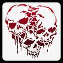 Triple Struggling Skulls Journal Stencil for Painting, 11.8"x11.8" Skulls Plastic Reusable Stencil for Halloween, Paint Template DIY Craft Art Stencils on Wall Wood Burning Fabric Canvas