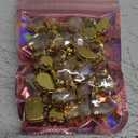 Choupee 48PCS Mixed Shapes Flatback Sew On Glass Rhinestone Sewing Claw Rhinestone for Craft, Clothes, Garments, Dress, Earring, Belt and Shoes (Champagne, Gold Claw) (Gold Setting / Champagne)