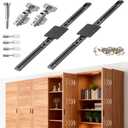Pocket Door Slide, Pocket Cabinet Door Hardware, 20 inch 2PCS Pivot Door Slide Hardware Kit for Inset Door, Cabinet Door
