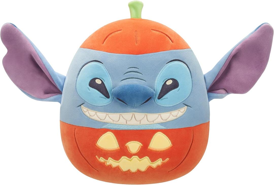 Squishmallows Original 12in Disney Stitch in Pumpkin  Official Jazwares Halloween Plush (Medium-Sized)