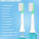 Toptheway Kids Toothbrush Heads for Philips Sonicare: Kids 7+ Standard Sonic Replacement Toothbrush Heads Compatible with Philips Sonicare, Pink Girl Green Boy 8 Pack