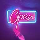 Modern LED Neon Open Sign - Energy Efficient Window Display Light for Business Storefront Office Home Bar Retail Shops Restaurants Cafes (Design 3)