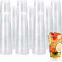 Lilymicky 1000 Pack 16 oz Clear Plastic Cups, PET Disposable Drinking Cups, Crystal Clear, Perfect for Ice Coffee, Smoothie, Soda, or Any Cold Drinks