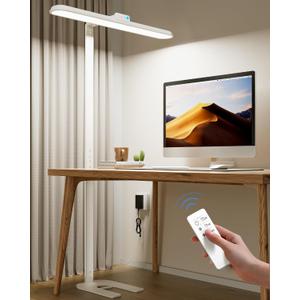 XEBKOR Eye-Caring LED Floor Lamp, 63'' Dimmable Timing Standing Light with Remote, Super Bright Natural Daylight Reading Lamp for Bedroom, Study Room, Living Room, Home Office