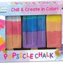 ArtCreativity Popsicle Chalk - Set of 3 - Popsicle Shaped Sidewalk Chalks - Washable Chalk for Kids Outdoor Painting Activities - Non-Toxic Colorful Chalkboard Chalk - Classroom Prize Art Supply Set