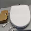 LEIVI Electric Bidet Toilet Seat with Wireless Remote and Side Panel, Multiple Spray Modes, Adjustable Heated Seat, Warm Water and Air Dryer, Auto LED Nightlight, Elongated (Silver)