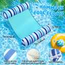 Lunmon Pool Floats Foam Hammock for Adults Non Inflatable, Stripe, Blue