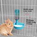 VANNON 16oz Pet Water Bottle, Gravity Dog Water Bowl Dispenser for Cage, Anti-Overflow Water Dispenser for Small Dogs, Cats, Rabbits and Other Small Animals, BPA Free, Gradient Blue