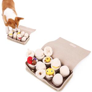 Egg Box Shape Pet Snuffle Mat for Dogs,Interactive Feed Game for Boredom,Encourages Natural Foraging Skills for Cats and Dogs,Dog Treat Dispenser Indoor Outdoor Stress Relief