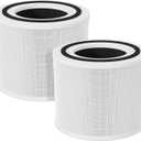2 Pack Core 300 Replacement Filter Compatible with LEVOIT Core 300 and Core 300S Air Purifier, H13 True HEPA & Activated Carbon, Replace Core300RF, White