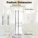 Acrylic Podium Lectern with Iron Stable Bottom, Pulpits for Churches with 10MM Thickened Acrylic Countertop, Multi Function Pulpit for Modern Classroom Music Concert Wedding Conference Event
