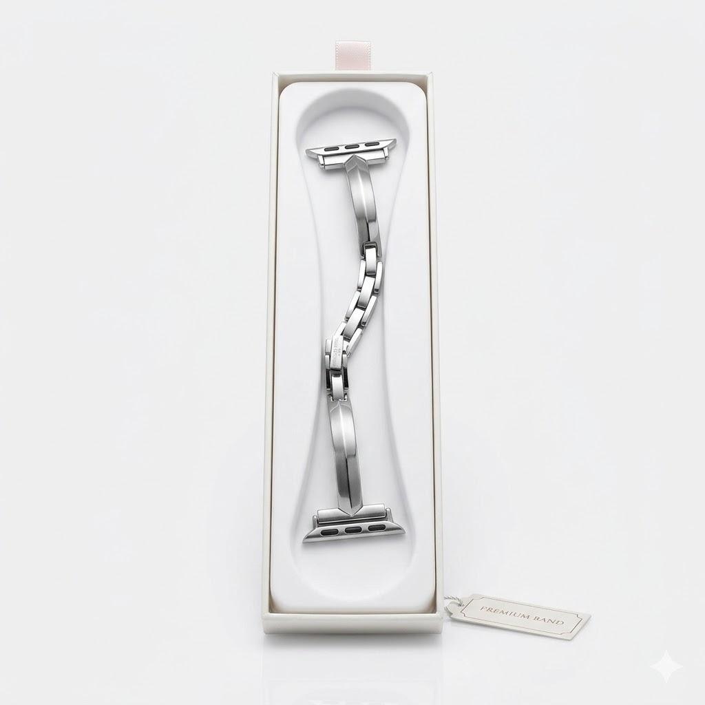 Women Slim Stainless Steel Band Compatible With 45mm 41mm 8 7 SE 6 5 4 38 40 42mm 44mm Ultra Strap