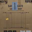 keny 29"-42.5" Baby Gate for Stairs, Auto Close Safety Dog Gate, Pressure Mounted Easy Walk Through Pet Gate for Doorways, Durable Stair Gate, 30" Tall, White