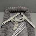 Cloud-Cuddle Cat Window Perch with 4-Sided Bolster, Zipper Design Cushion Window Seat for Window Sill, Sturdy Metal Frame & Easy Assembly Pet Hammock Bed for Indoor Cats (Gray, Large)