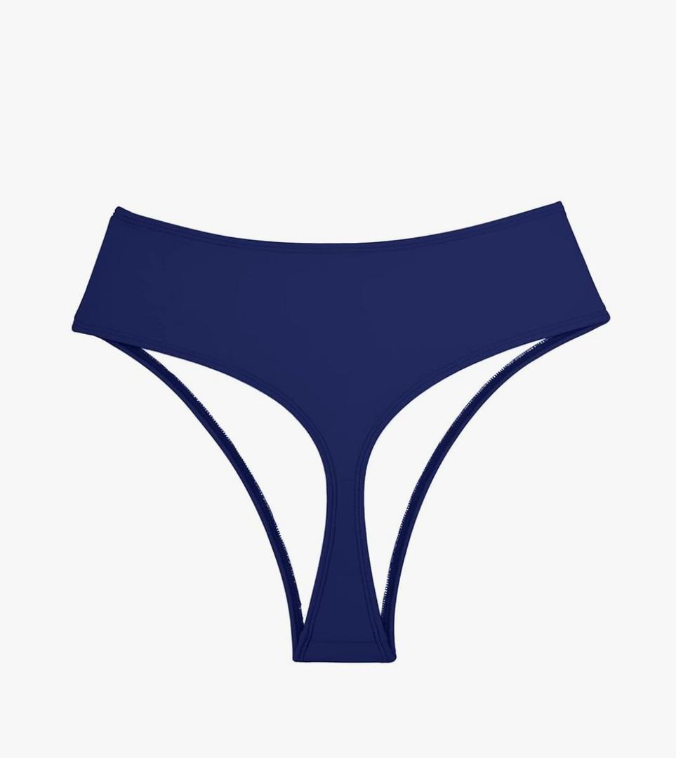 Kepblom Women's Thong Rave Bottoms High Waisted Bikini Bottom High Cut Panties for Dance Festival XL