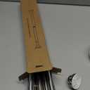 TEECK Shower Curtain Rod, 32-80 inch Adjustable Spring Tension Curtain Rod, Never Rust Anti-Slip Shower Curtain Rod for Bathroom, No Drilling, Never Collapse, Easy to Use, Silver