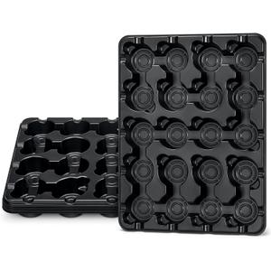 Homenote 3 Inch Seed Starting Trays 5 Pack, 20-Cell Seedling Starter Trays for Indoor Outdoor Growing, Plant Starter Germination Trays for Pots Seedlings 3" Opening Compatible Pots