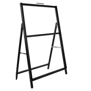 USCNC 24 x 36 Inch A Frame Sign Double-Sided Folding Sandwich Board Heavy Duty Slide-in Sidewalk Signboard for Outdoor Street Advertising Poster