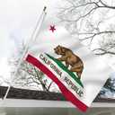 California Republic State Flag Double Sided 3x5 Outdoor Heavy Duty 3 Ply Cali Bear Flags with Durable Canvas Header and 2 Brass Grommets Vivid Colors CA Flags
