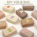 100 Pack Aesthetic Makeup Bags Bulk PU Leather Cosmetic Pouches Waterproof Toiletry Bags Makeup Pouches Bulk for Teen Girls Women Party Gift Travel Storage Back to Teacher Gift (Neutral)