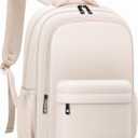 Aesthetic Cute Backpack for School Kids Bookbags Student | White Backpacks for Teen Girls Preppy Casual Middle School Bag