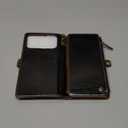 Defencase for iPhone 17 Pro Max Case Wallet with RFID Blocking Card Holder for Women and Men, Fashion PU Leather Magnetic Snap Flip Zipper Strap Wallet Phone Case for iPhone 17 Pro Max 6.9", Coffee