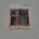 Oddmoal Fancy Metal Ballpoint Pens Floating Glitter Dynamic Liquid Sand Pen for Office Supplies, Black Ink, 12 Count(Mixed Color)