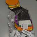 24 Sets Halloween Day of The Dead Luminary Bags with LED Tea Lights Dia De Los Muertos Black Day of The Dead Mexican Fiesta Paper Candle Holder Bags Halloween Mexican Party Favors Decorations Supplies