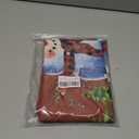 Christmas Valance for Window - Snowman Toppers Curtain Valance Rod Pocket Xmas Tree Bird Falling Snowflake Dreamlike Red Window Treatment for Living Room/ Bedroom/ Farmhouse, 52" W x 18" L, 1 Panel