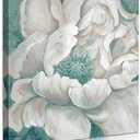 Yelash Boho Floral Wall Art Canvas, Sage Green and White Magnolia Print, Vintage Painting Flower Wall Decor for Living Room, Bedroom Bathroom Decor 30 x 30 Inch