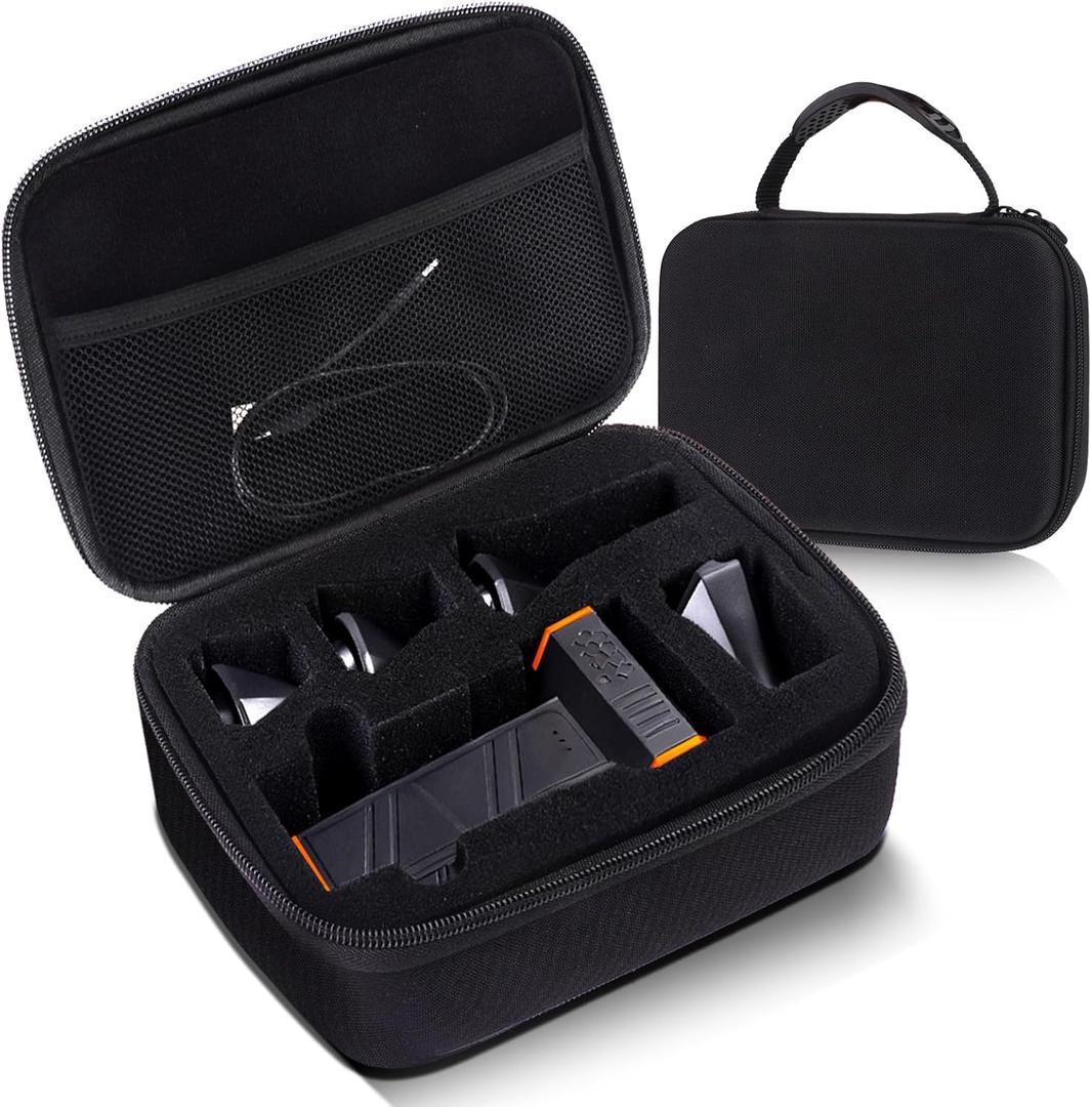 YouKnow Travel Case Compatible with WOLFBOX MF50 Compressed Air Duster - Custom Foam Organizer for Blower Tool & Accessories (Only Case) (Black)