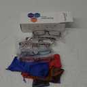 Kerecsen 5 Pairs Fashion Ladies Reading Glasses Spring Hinge Pattern Design Readers, 5 Pack Mix Color, Medium