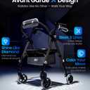 VOCIC Walkers for Seniors, Z11 Rollator Walker with Seat, Max 380 lbs, Avant Walkers with Ergo Seat & Backrest, Foldable Rollator Adjustable Height, All Terrain Walker, Lightweight
